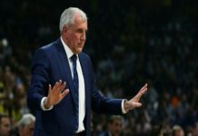 Zeljko Obradovic ile Nicolo Melli’nin maç önü görüşleri